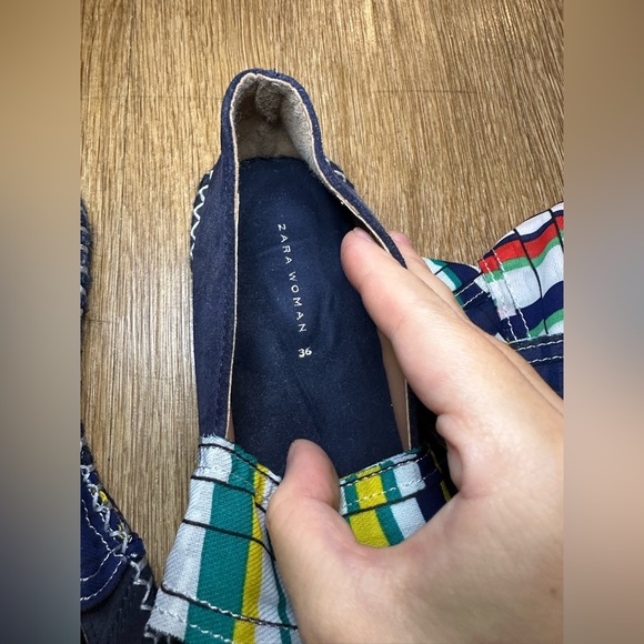 Zara Ribbon Lace Up Leather Espadrilles - Picture 4 of 7